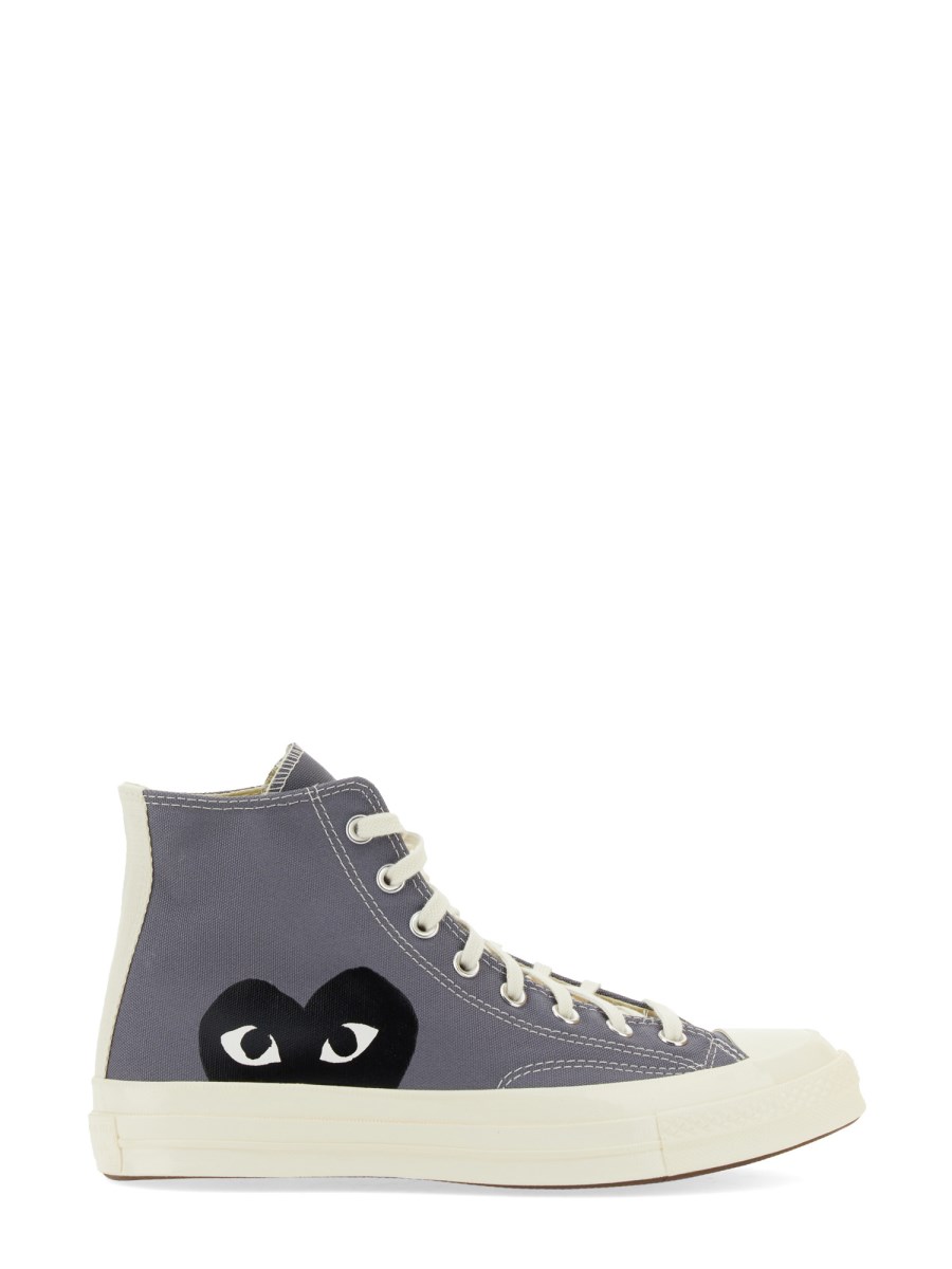 COMME DES GARCONS PLAY CONVERSE CANVAS HIGH TOP SNEAKERS Eleonora Bonucci