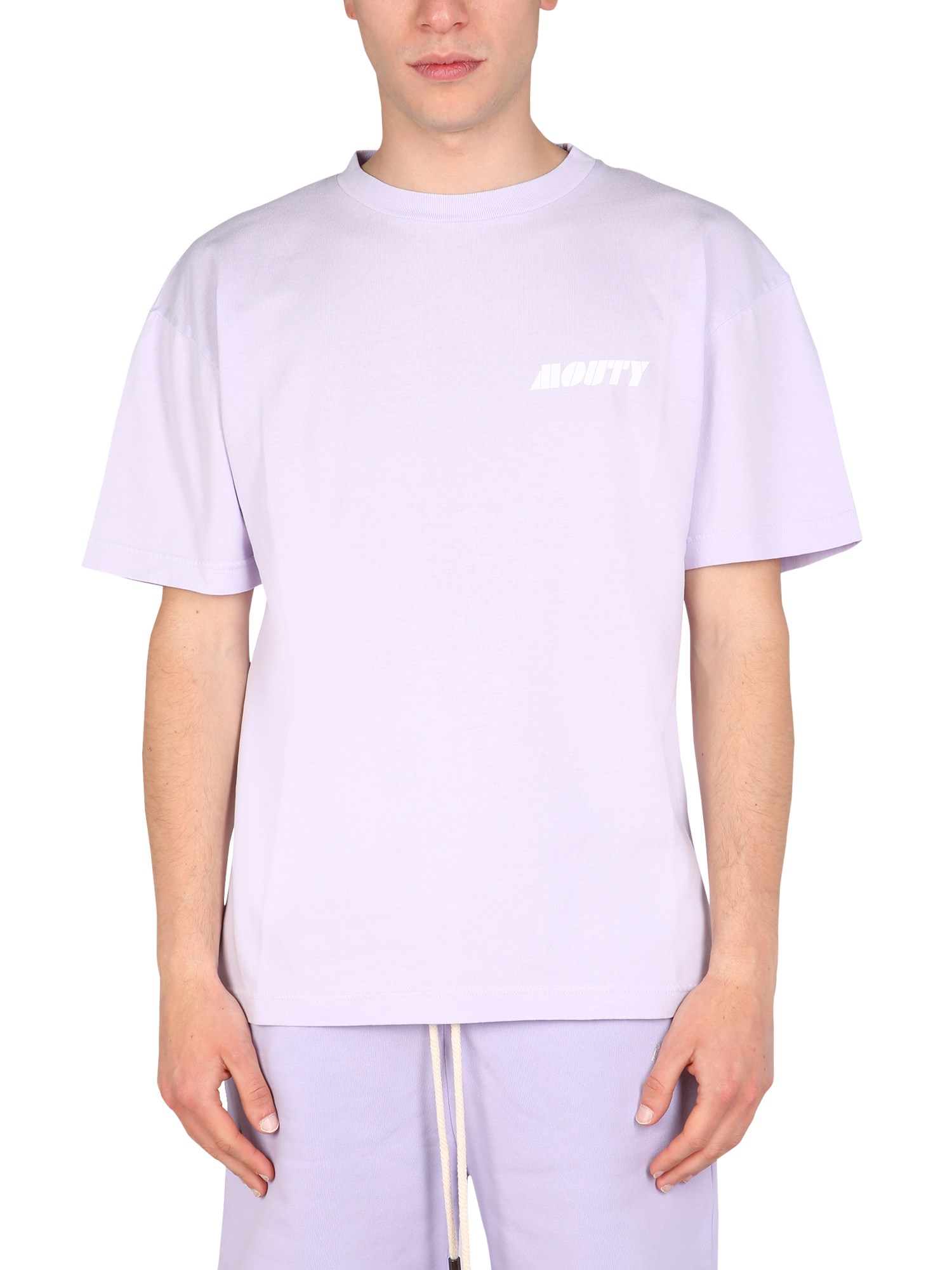 Shop Mouty Logo Print T-shirt In Lilac