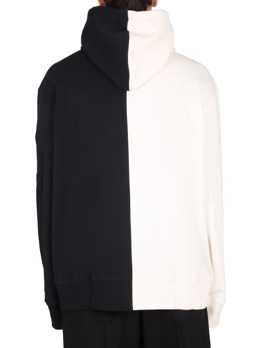 FRED PERRY X RAF SIMONS - TWO-TONE COTTON HOODIE - Eleonora Bonucci