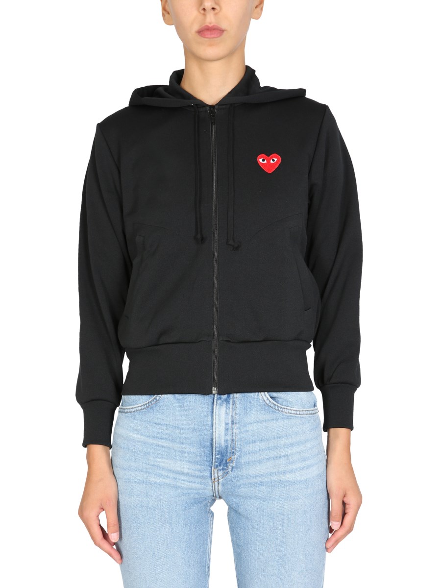 Commes des garcon hot sale hoodie black