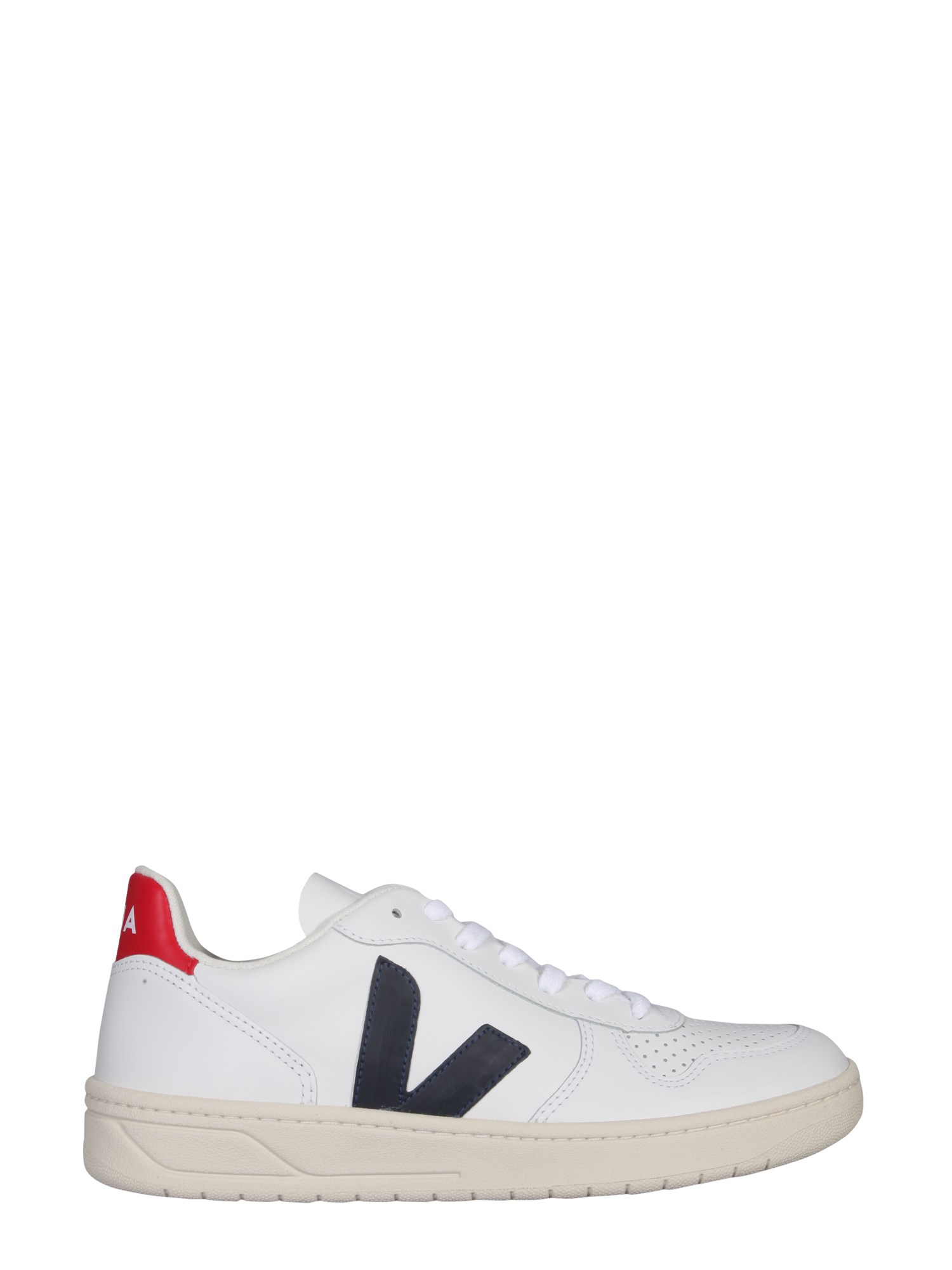 Veja V-10 Leather Extra White Nautico Pekin In White