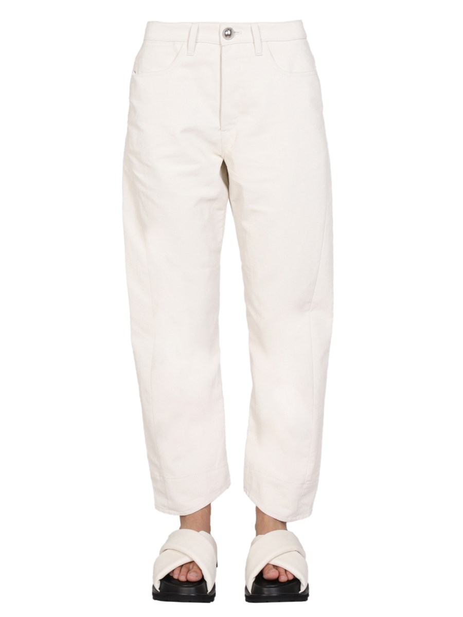 JIL SANDER PANTALONE WORKWEAR IN MISTO LINO