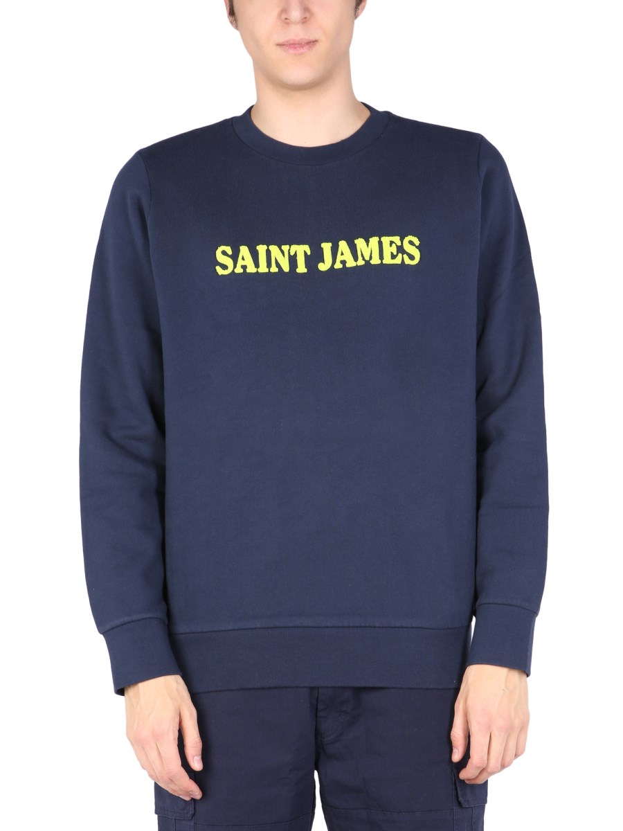 SAINT JAMES FELPA IN COTONE CON STAMPA LOGO