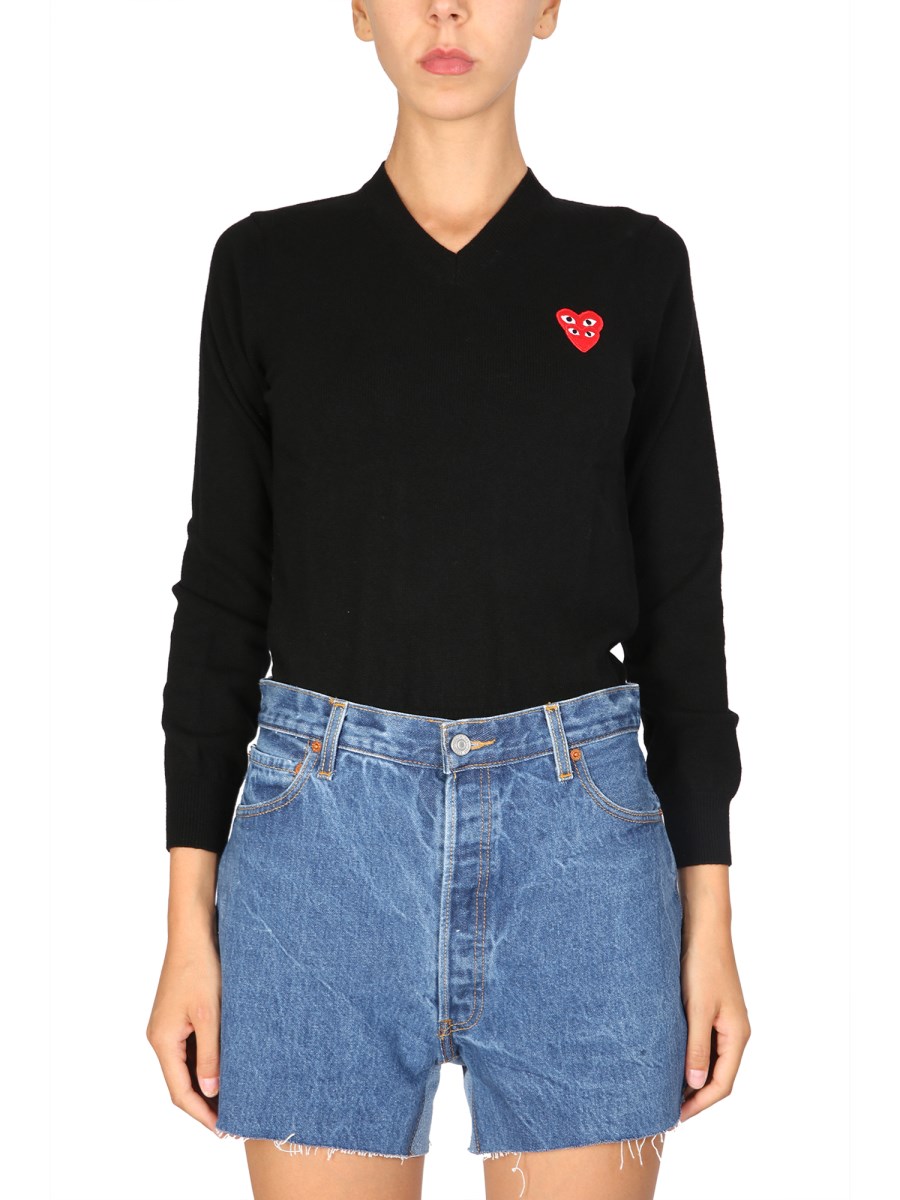 Comme des garcons on sale v neck sweater