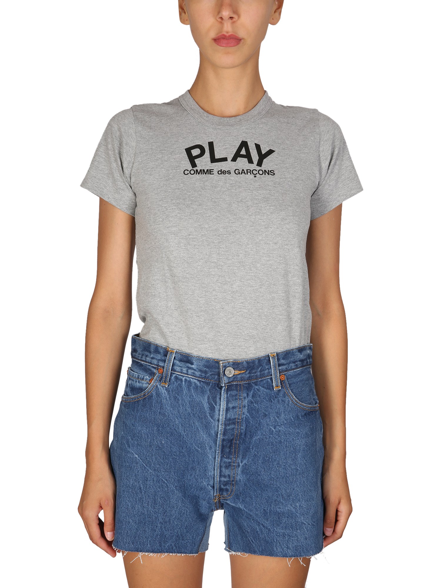 comme des garcons play crewneck t-shirt