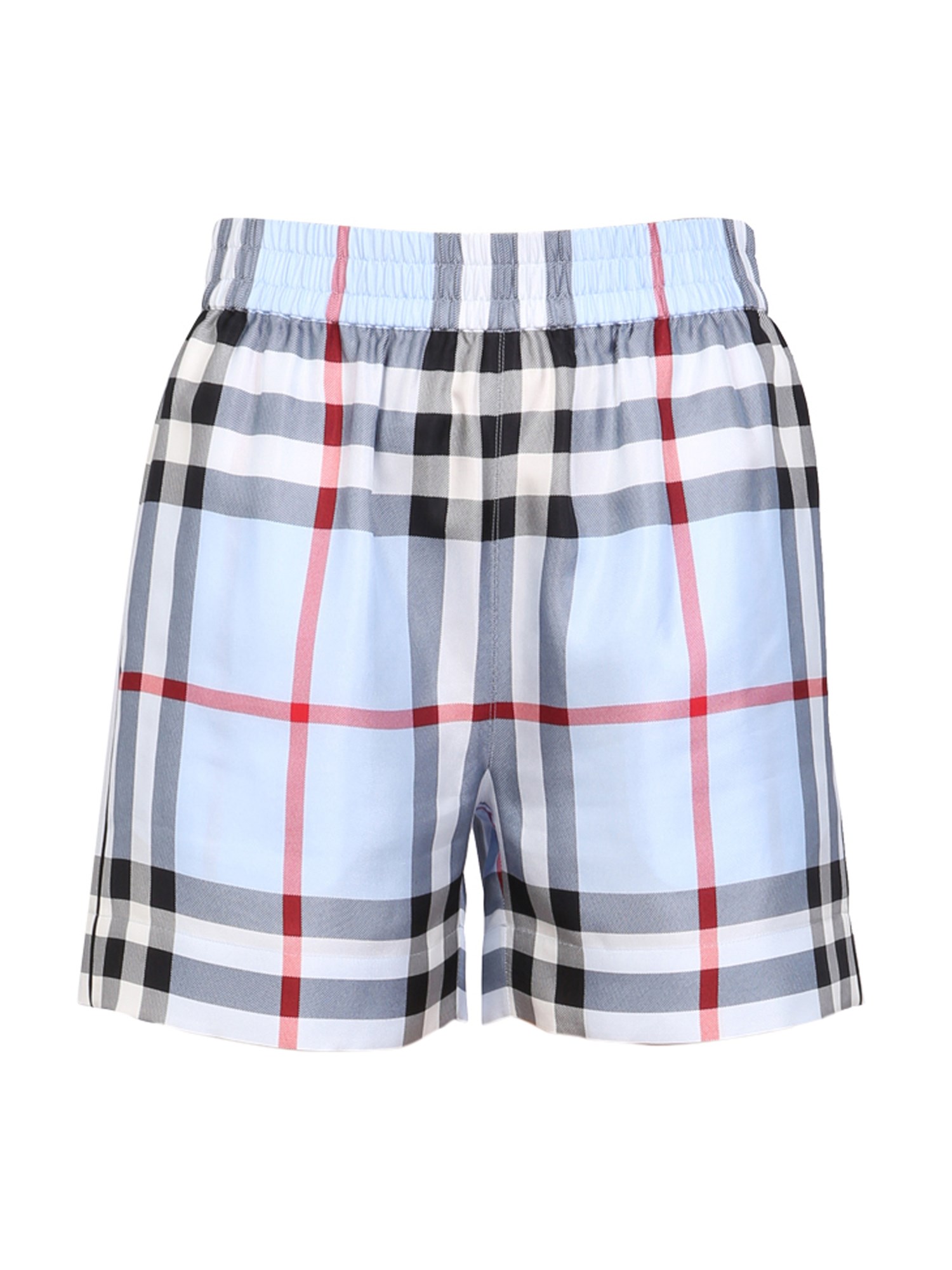 burberry check pattern shorts