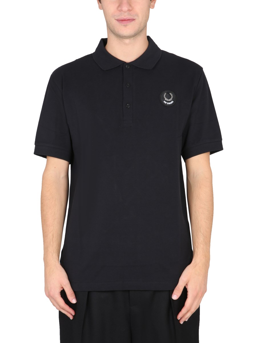 FRED PERRY X RAF SIMONS POLO IN COTONE CON LOGO