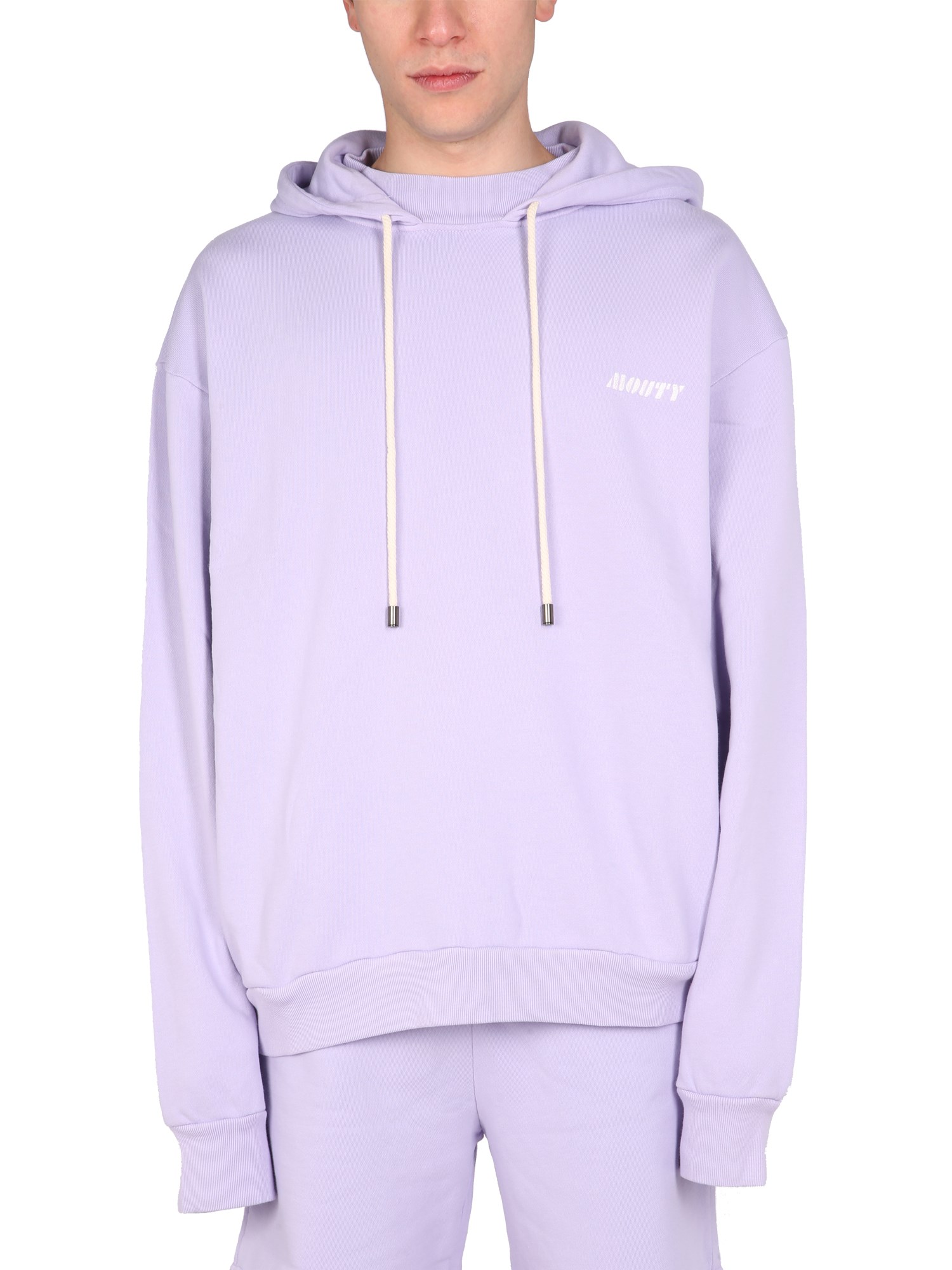 Mouty Logo-print Hoodie In Lilac
