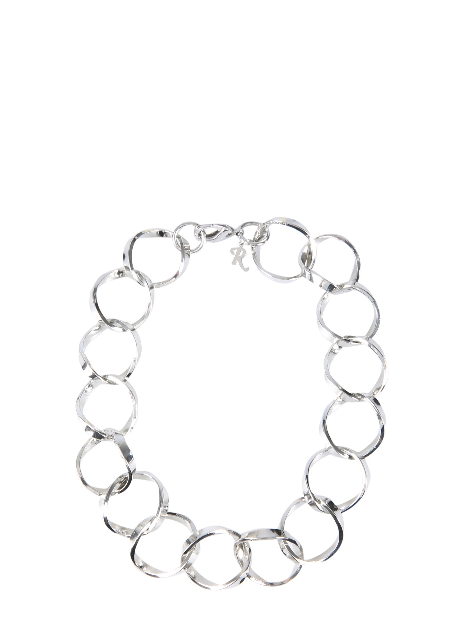 raf simons linked rings necklace