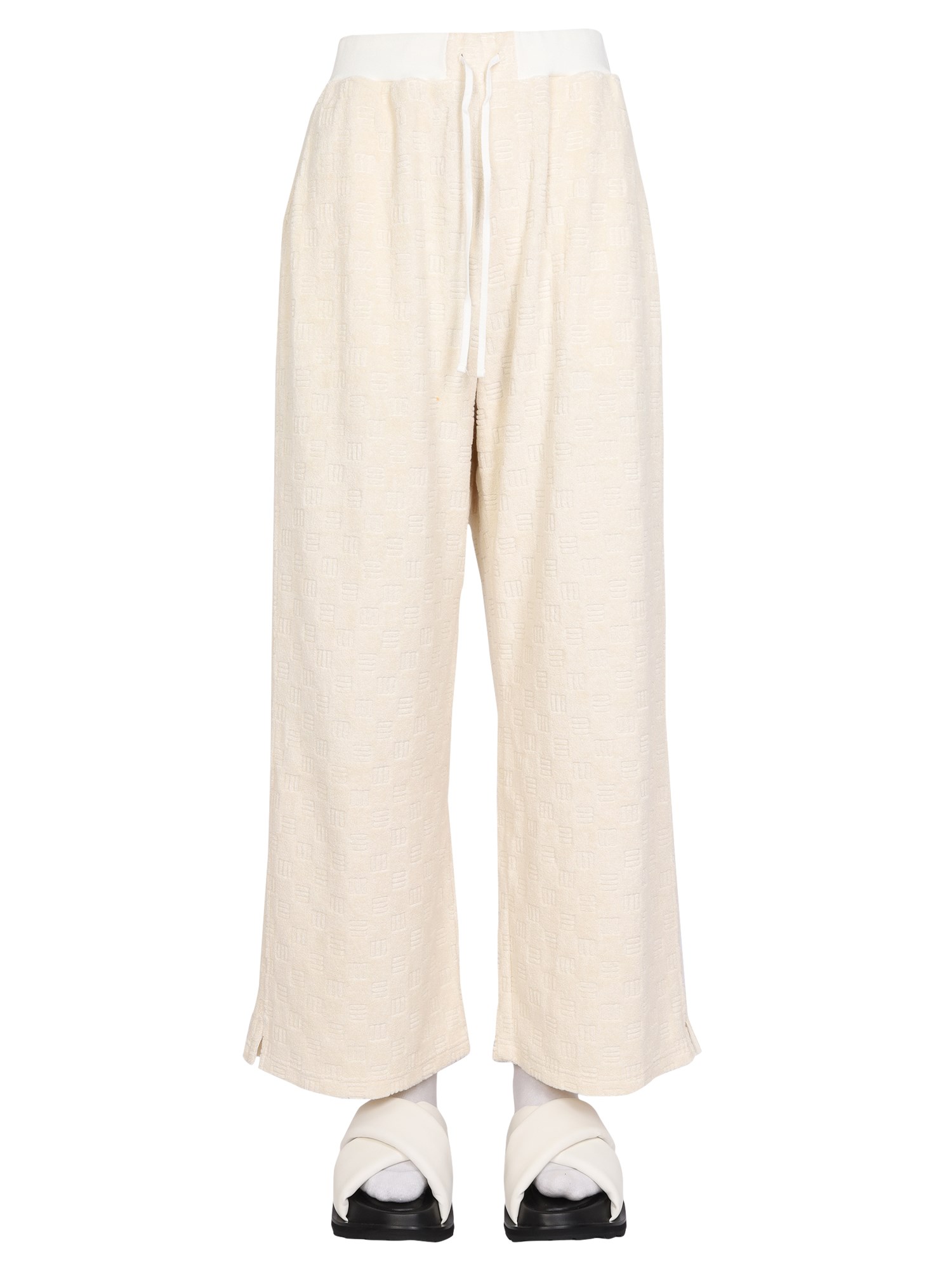 Ambush Monogram Drawstring Pants For Women In White