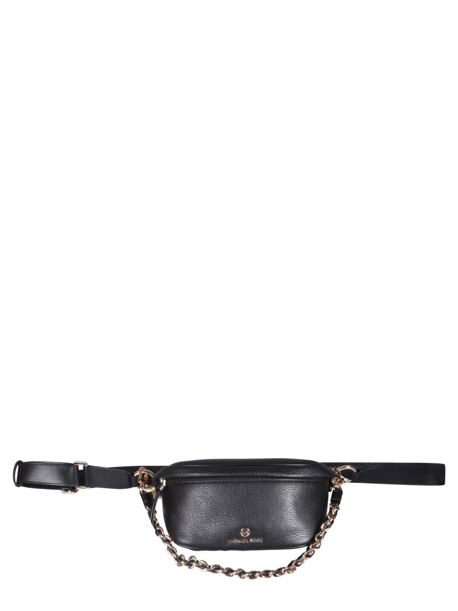 MICHAEL BY MICHAEL KORS SMALL SLATER ONE SHOULDER BELT LEATHER