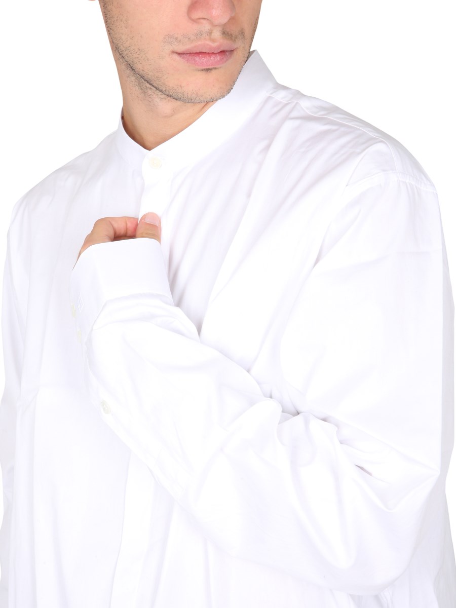 BALMAIN - COTTON SHIRT WITH MANDARIN COLLAR - Eleonora Bonucci BALMAIN - COTTON SHIRT WITH MANDARIN COLLAR - Eleonora Bonucci