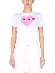 COMME DES GARCONS PLAY - T-SHIRT IN COTONE CON STAMPA LOGO