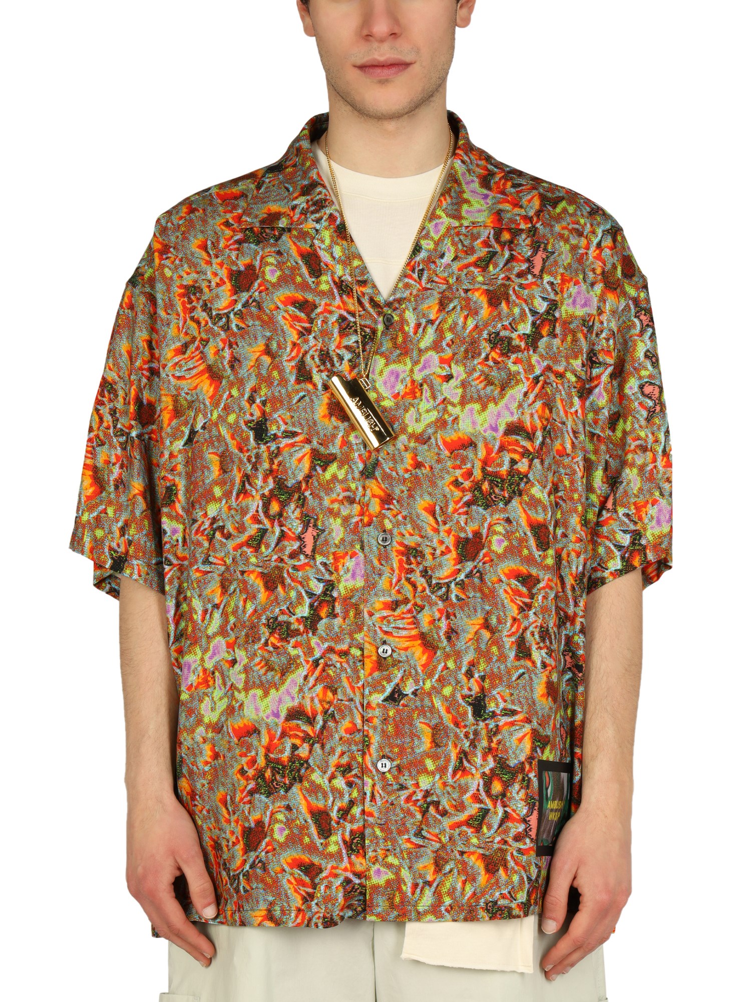 Shop Ambush Logo Patch Shirt In Multicolour