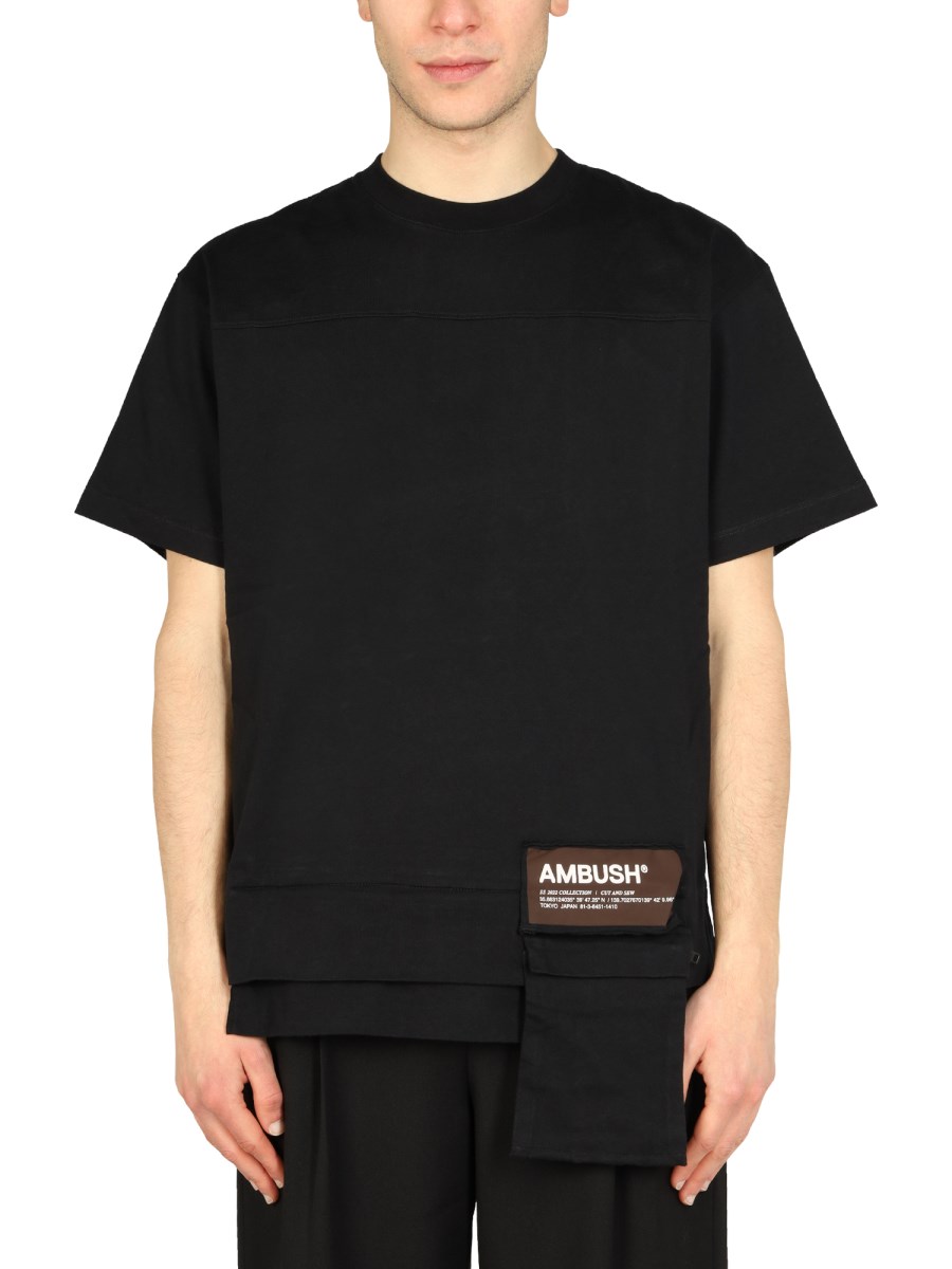 AMBUSH T-SHIRT IN COTONE CON TASCHINO