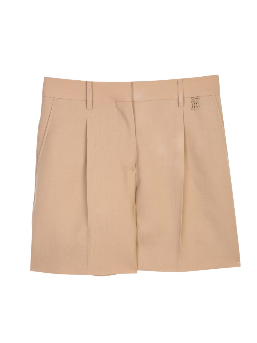 BURBERRY SHORTS IN COTONE CON PINCES