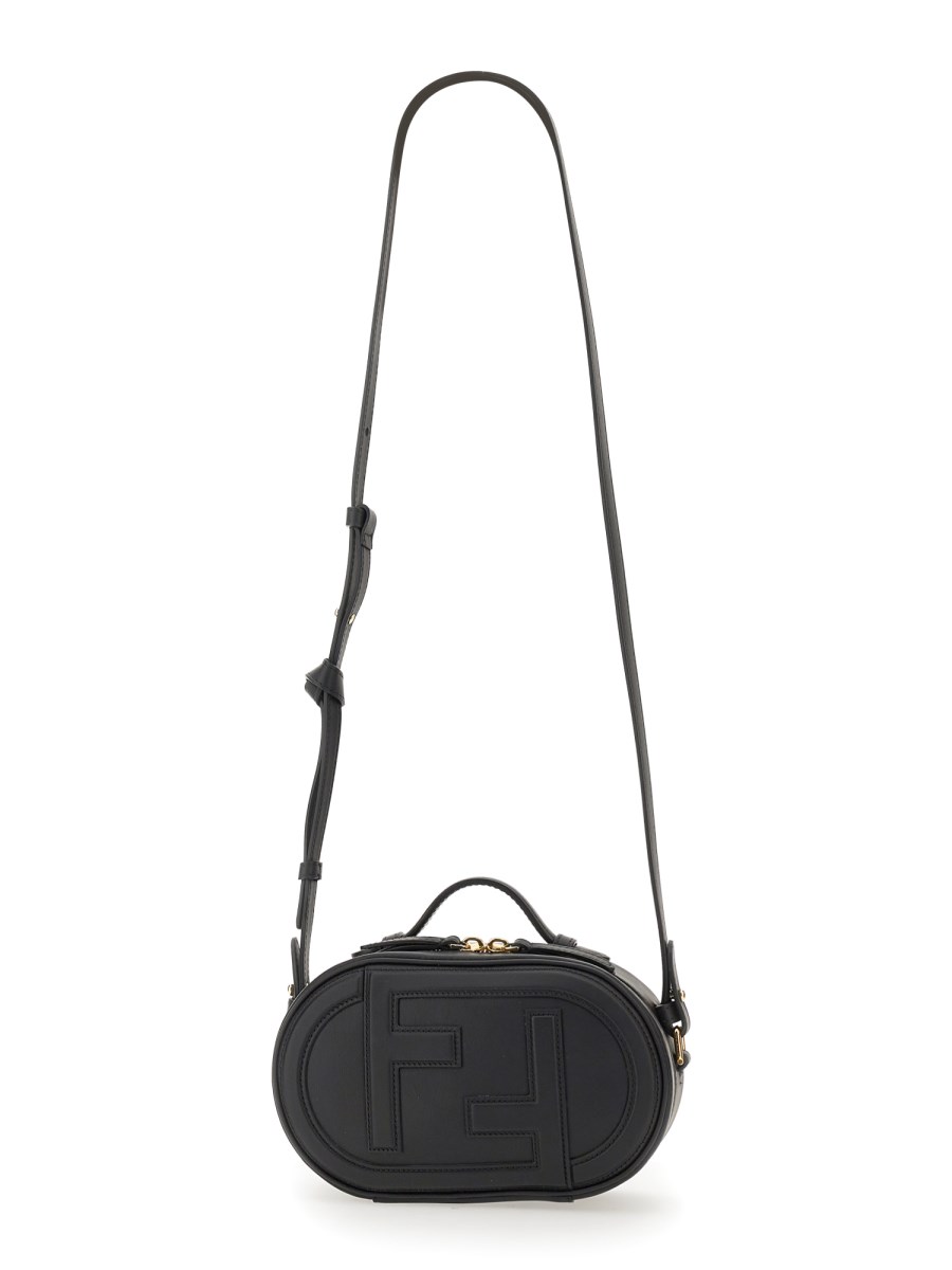 Fendi mini best sale logo camera bag