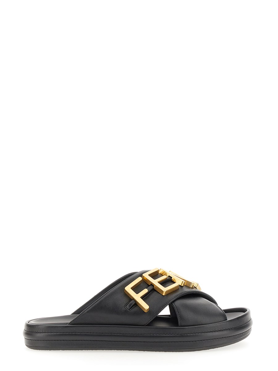 FENDI - FENDIGRAPHY LEATHER SANDAL - Eleonora Bonucci