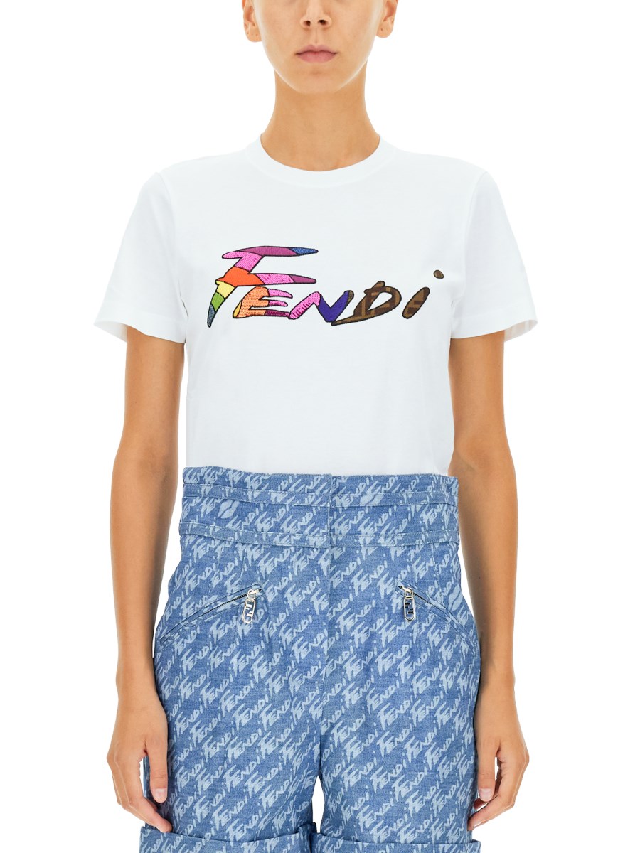 fendi shorts and t shirt