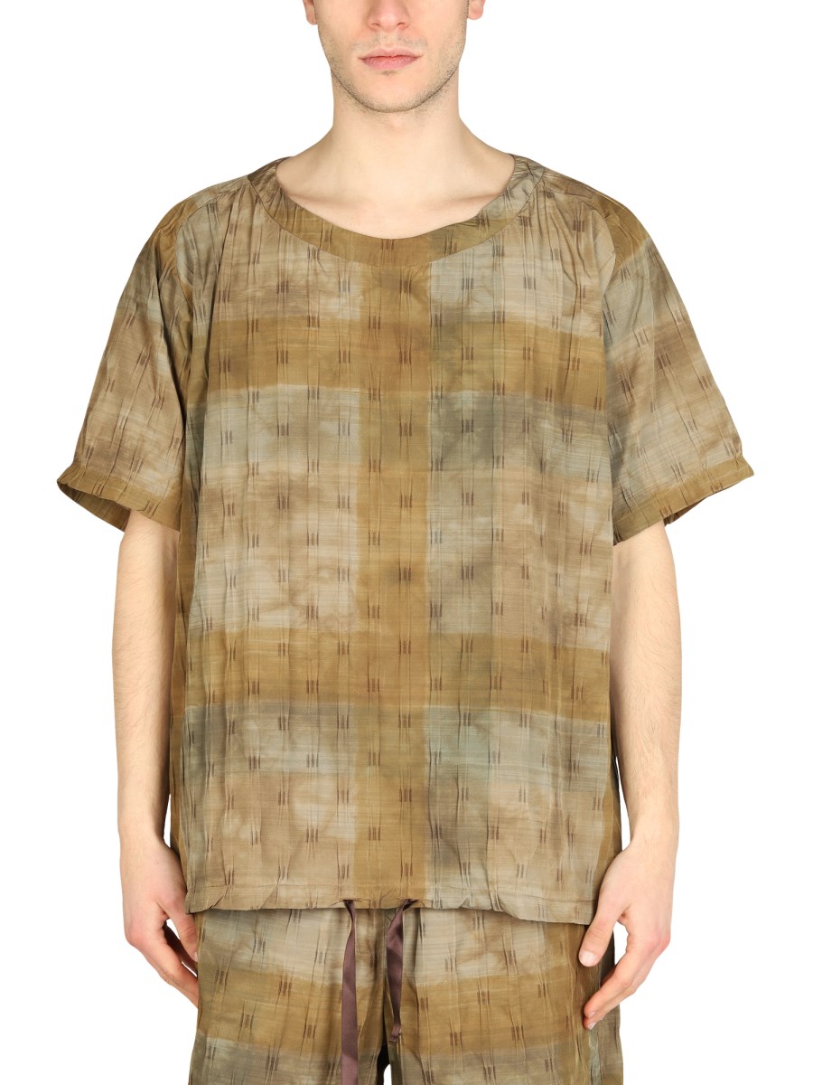 NEEDLES T-SHIRT BOXY FIT IN TESSUTO TECNICO