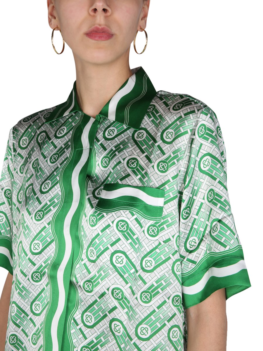 Ping Pong Monogram Silk Dress – Casablanca Paris
