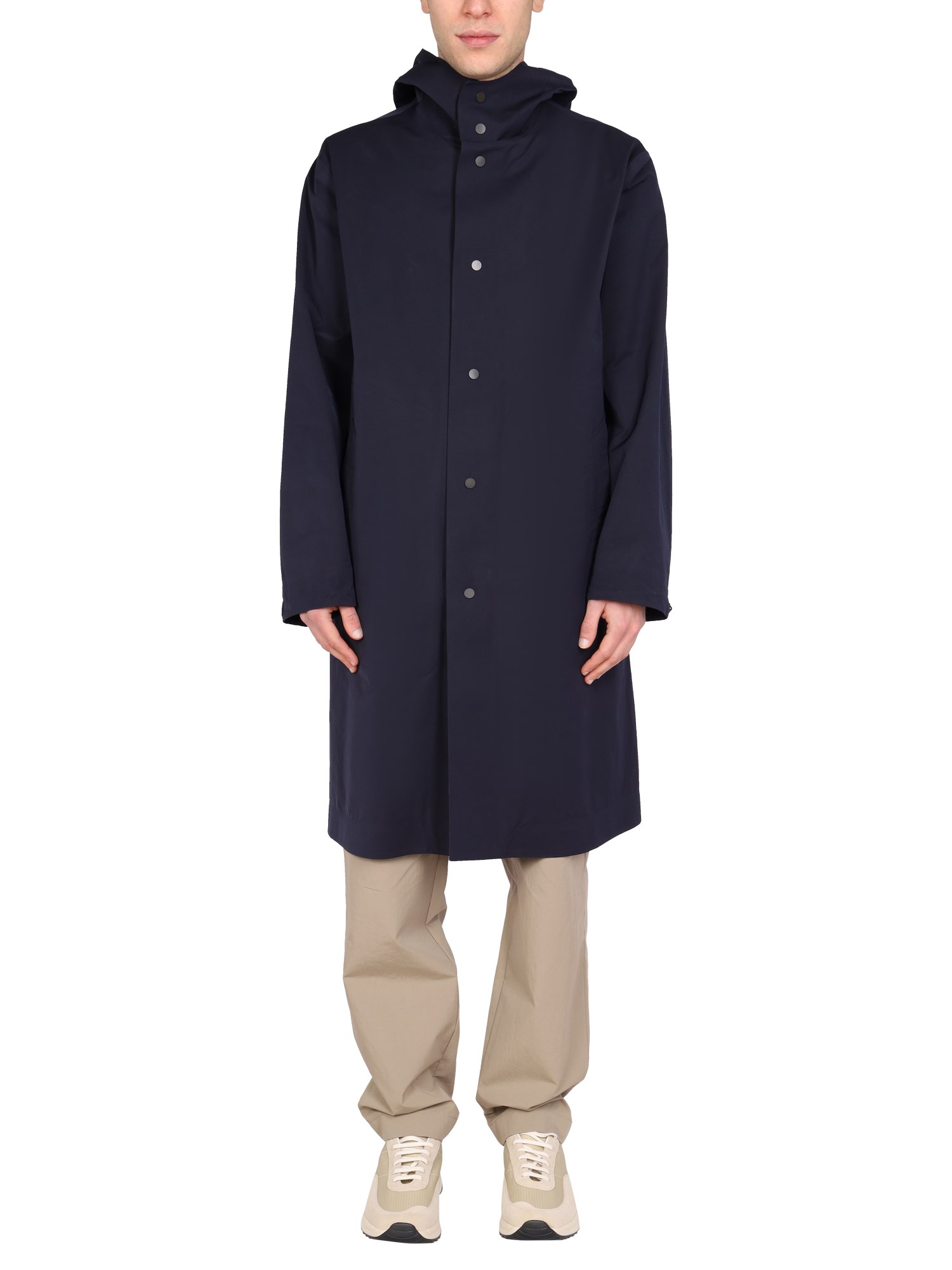 monobi hooded trench coat