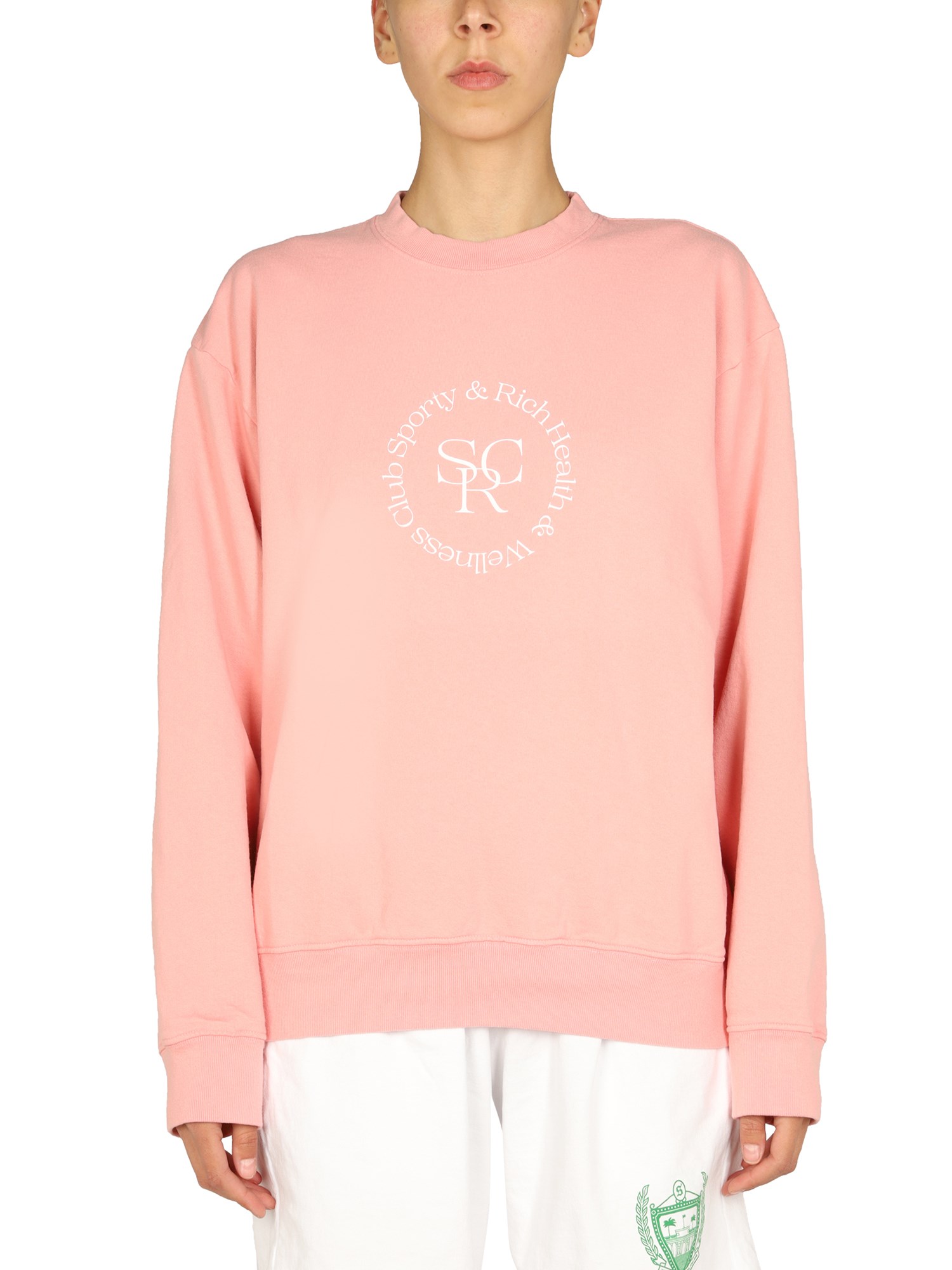 sporty & rich logo print t-shirt