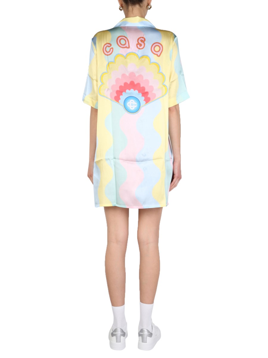 CASABLANCA SILK PRINTED SHIRT DRESS Eleonora Bonucci