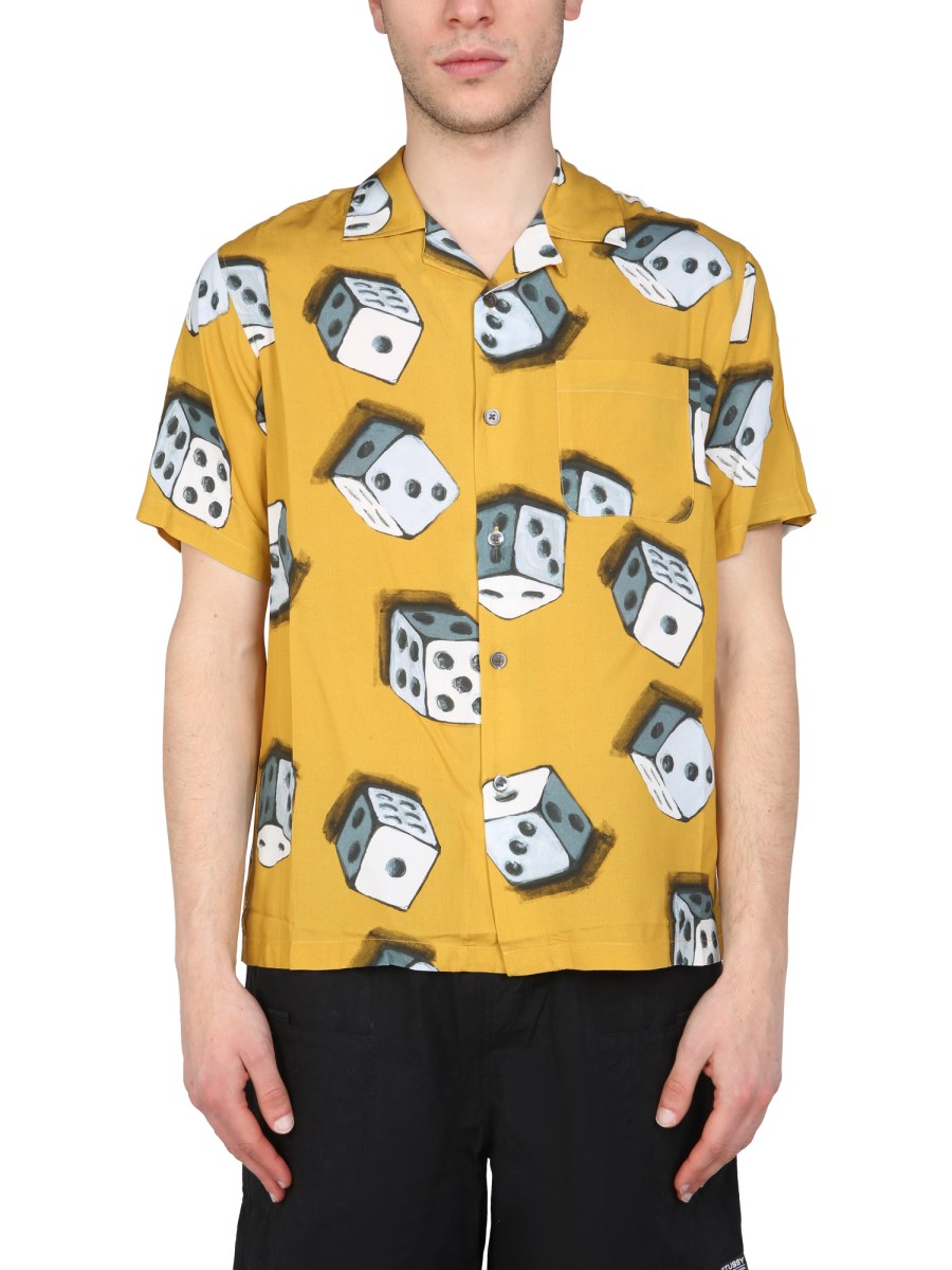 STUSSY CAMICIA DICE IN VISCOSA