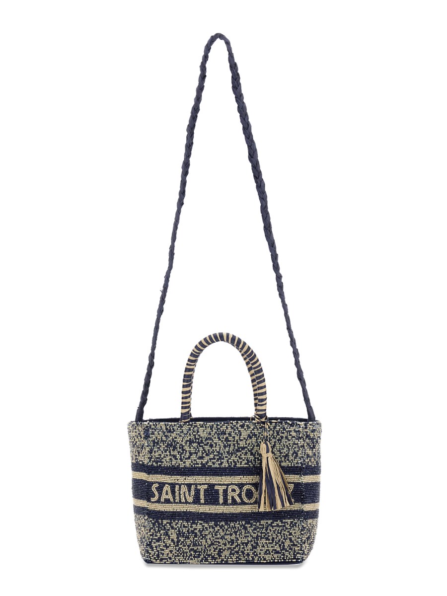 De Siena Saint Tropez Small Beaded Gold Black Bag