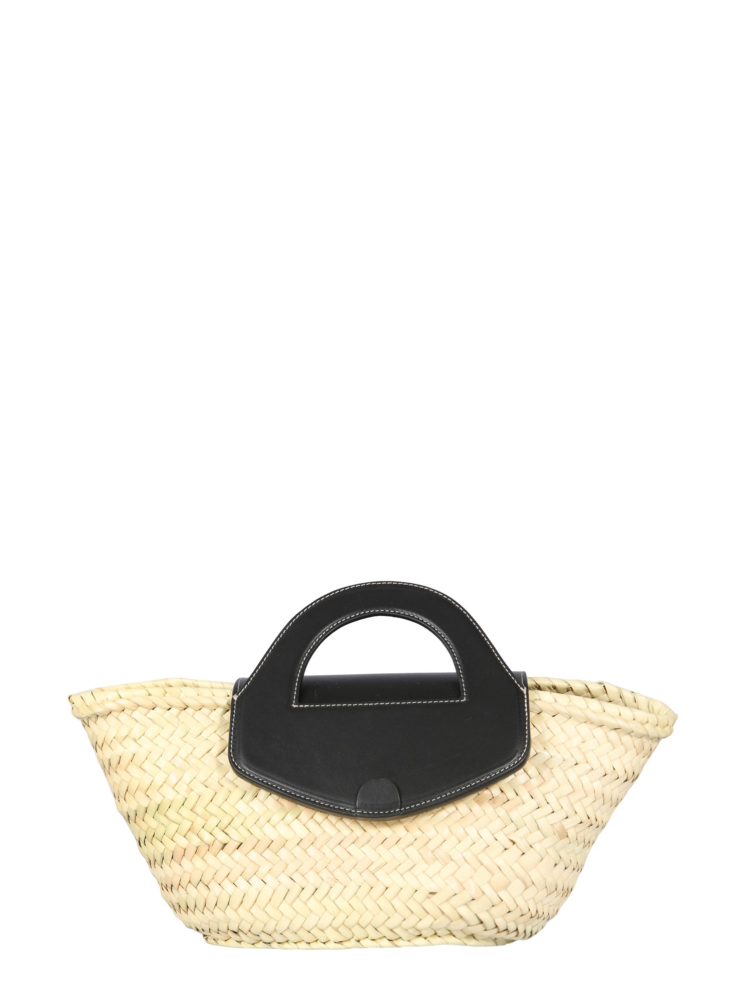 HEREU: Alqueria coffa bag in woven straw - Brown  Hereu handbag  WBS22ALQU002 online at