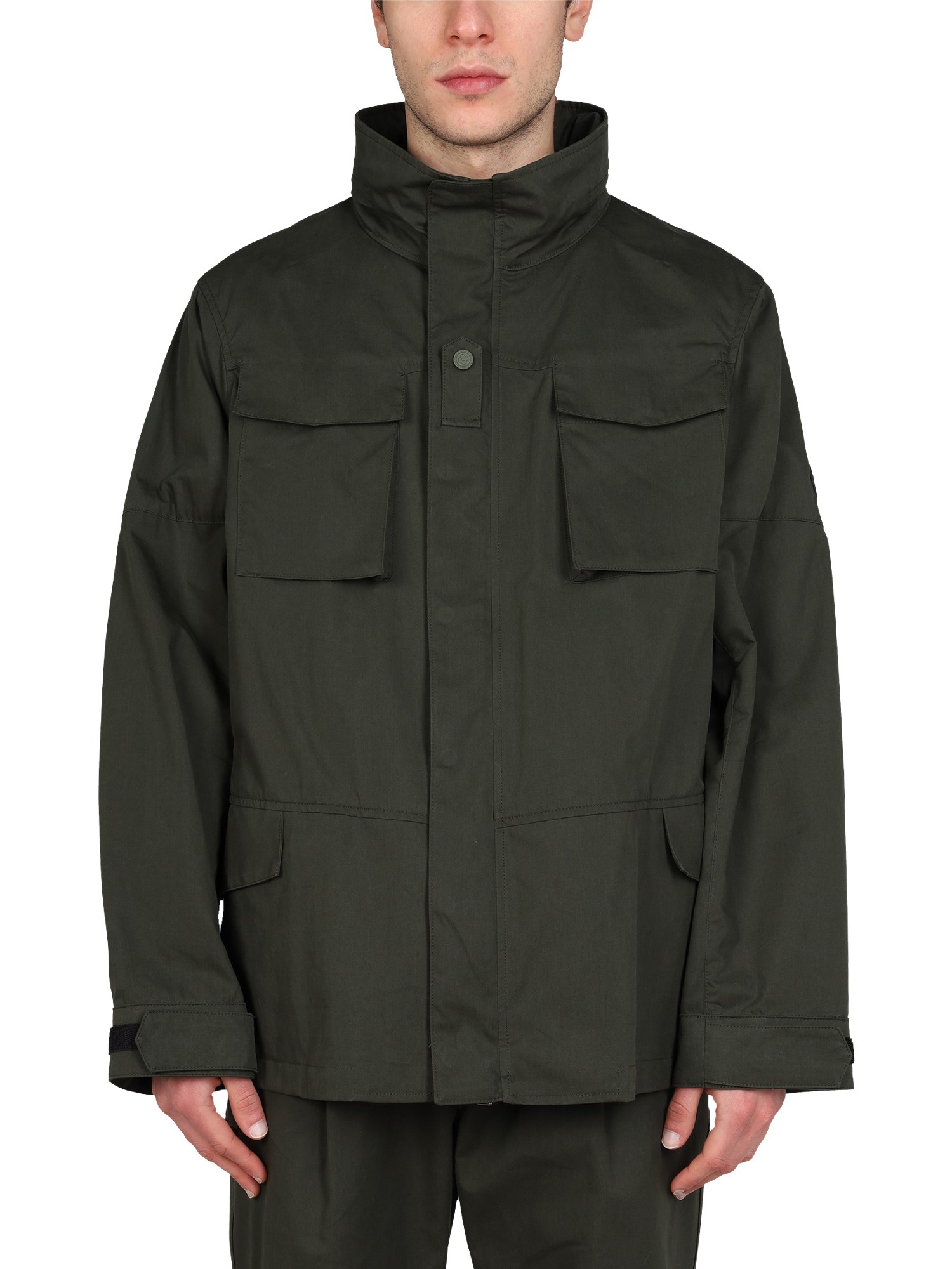 Lardini By Yosuke Aizawa Double Fabric Jacket In Military Green