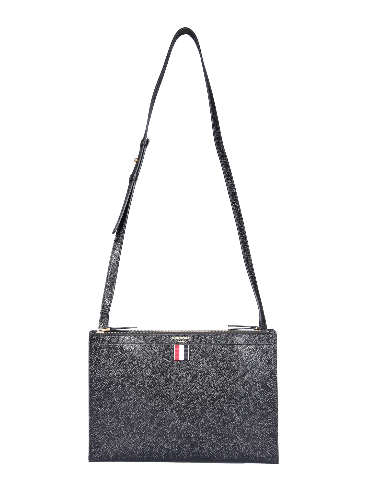 thom browne porta documenti doppio con tracolla