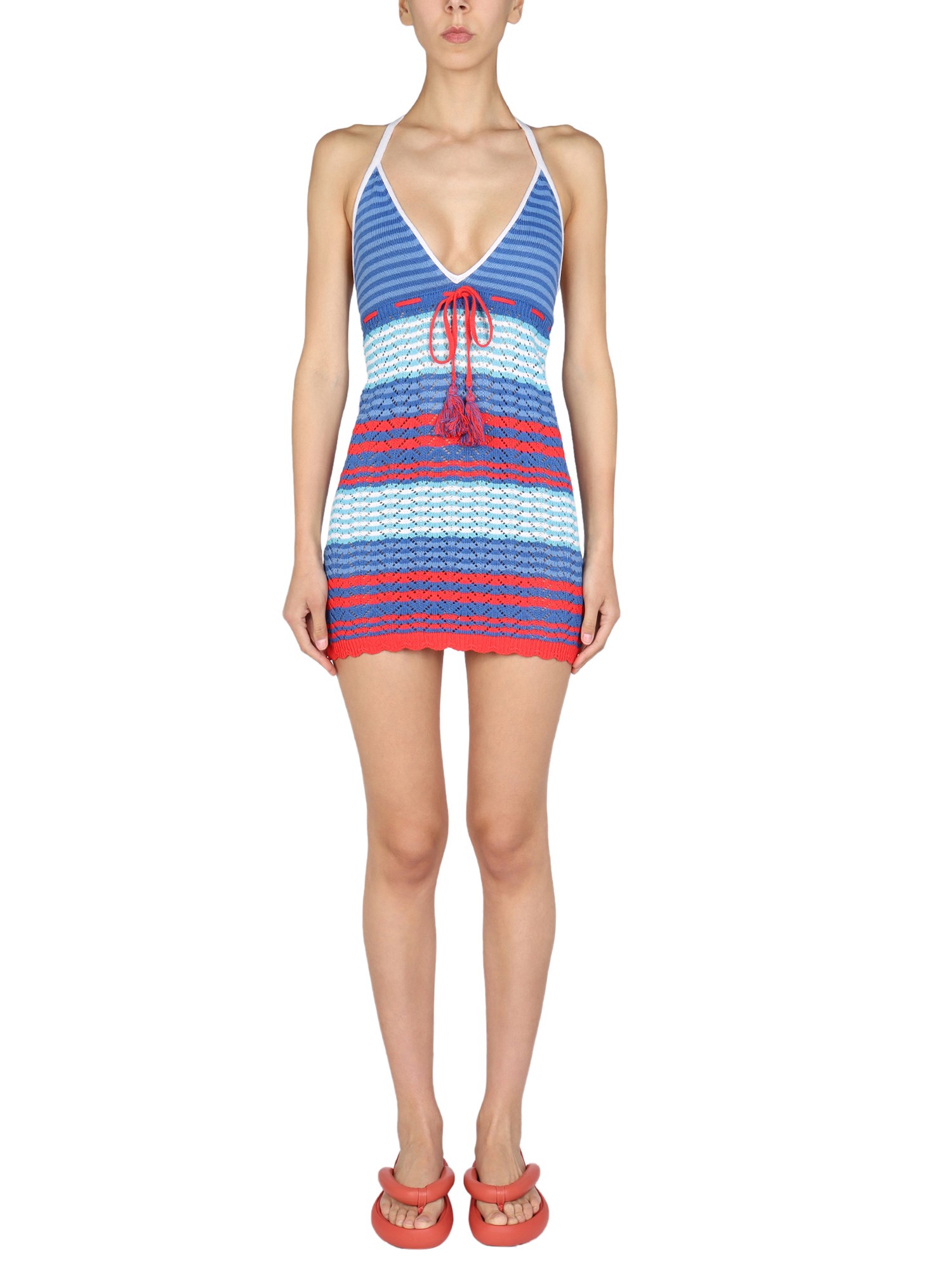 Gallo 1927 Mini Striped Dress In Multicolour