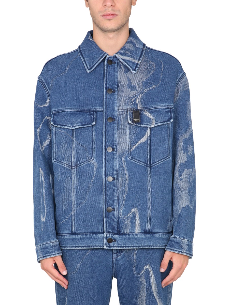 Fendi jean store jacket mens