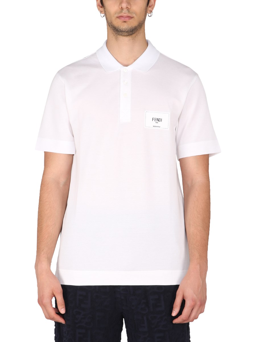 FENDI - COTTON PIQUE POLO SHIRT - Eleonora Bonucci