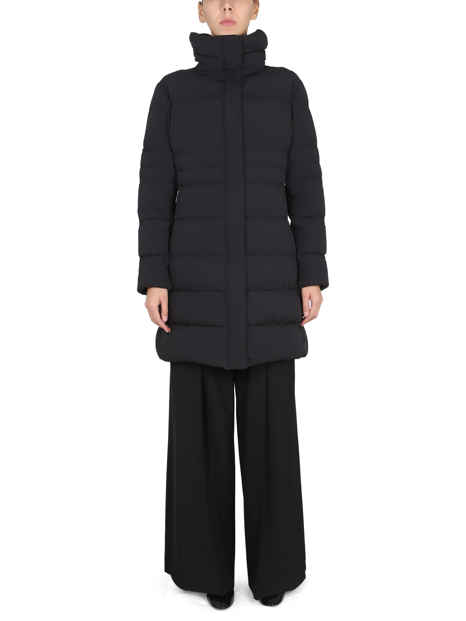 Shop Aspesi Padded Coat In Black