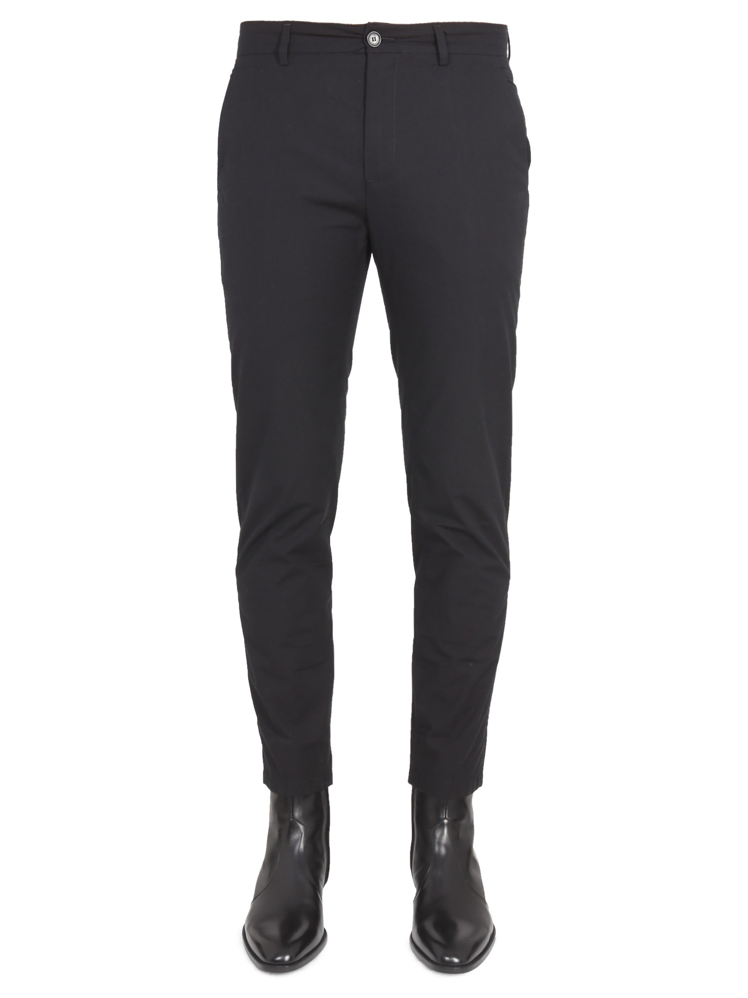 Department Five Pants With Logo Patch In Black