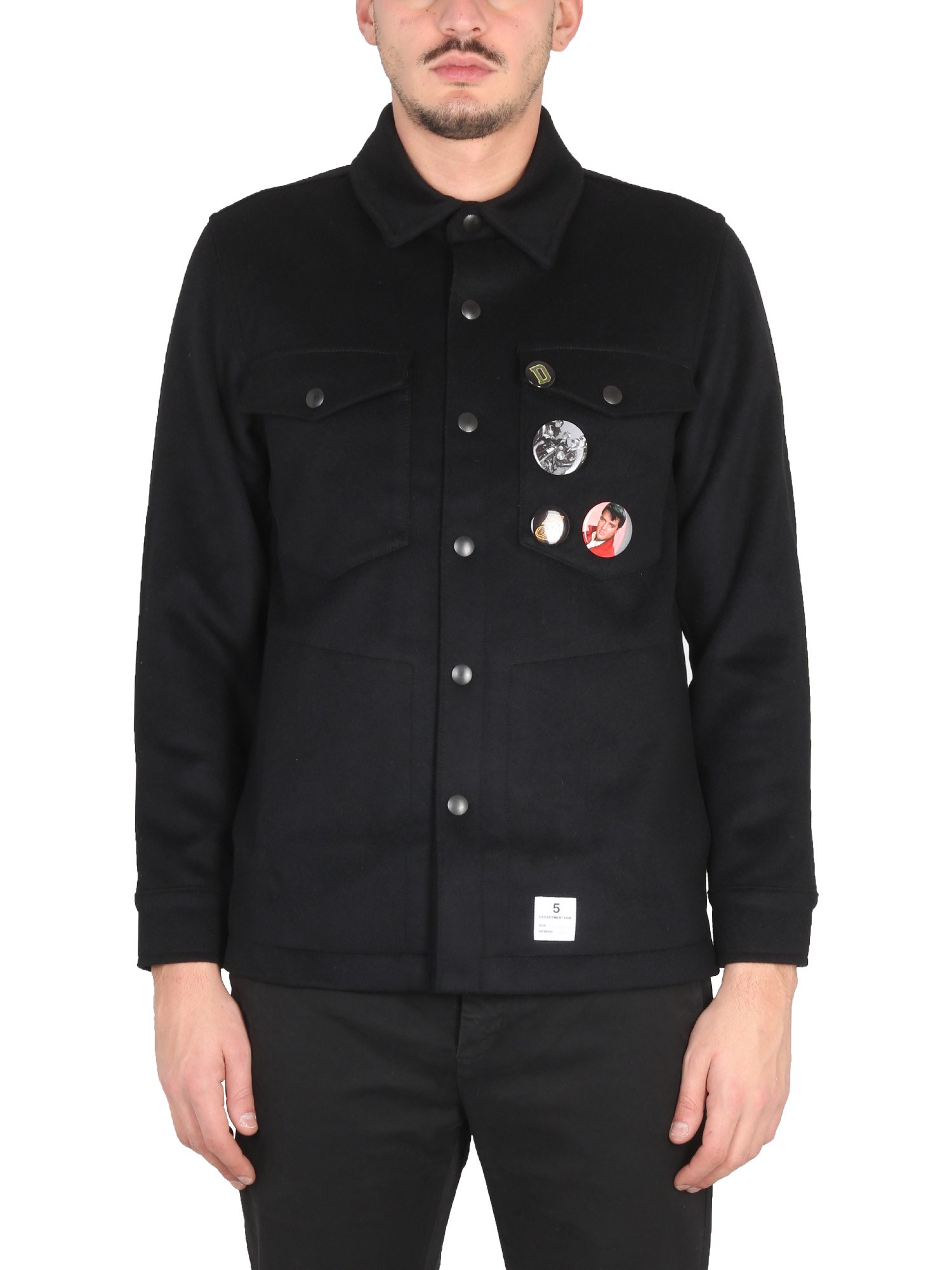 Department Five Jacket With Iconic Pins  In Black