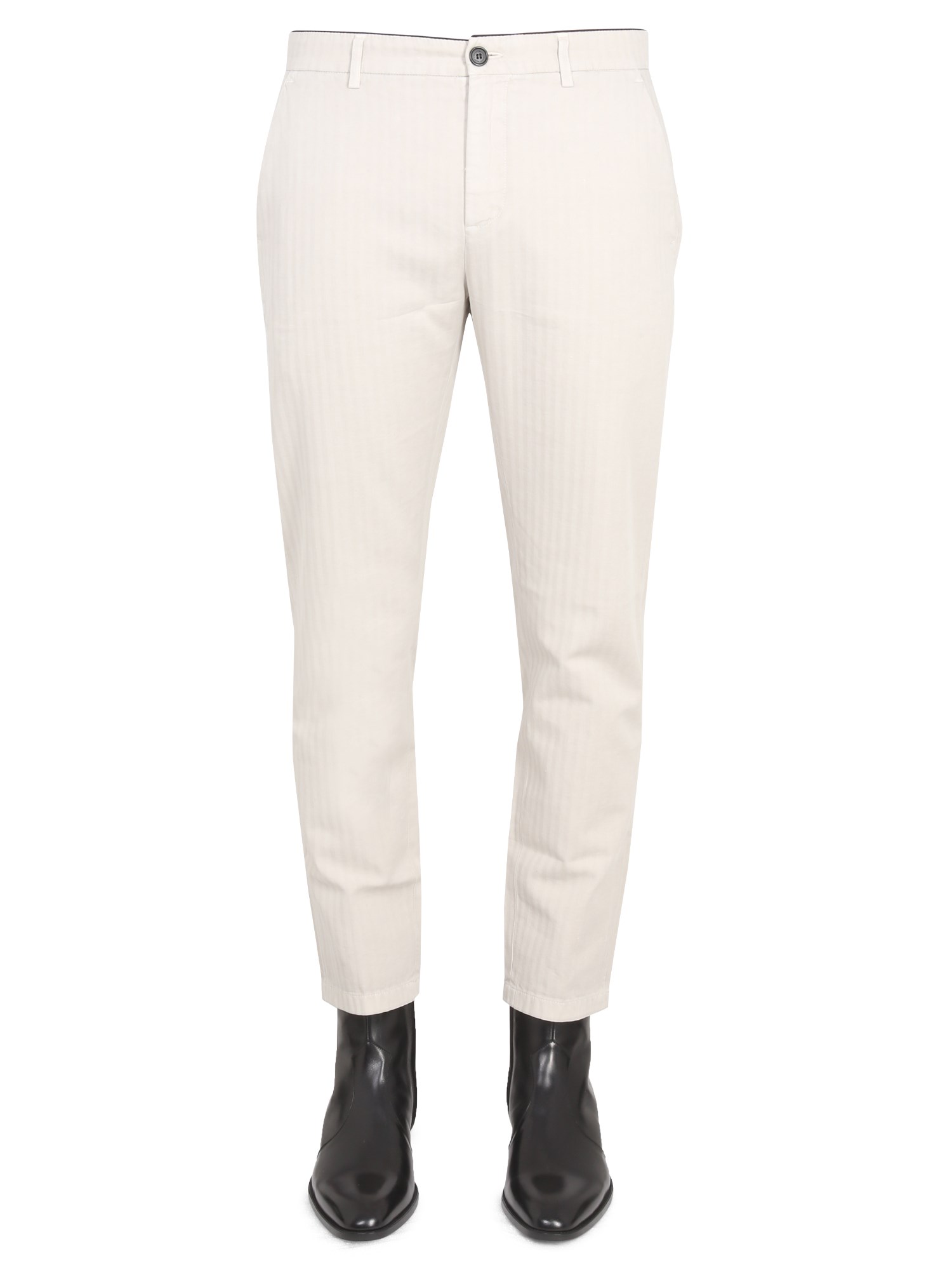 Shop Department Five Pants With Logo Patch In Beige