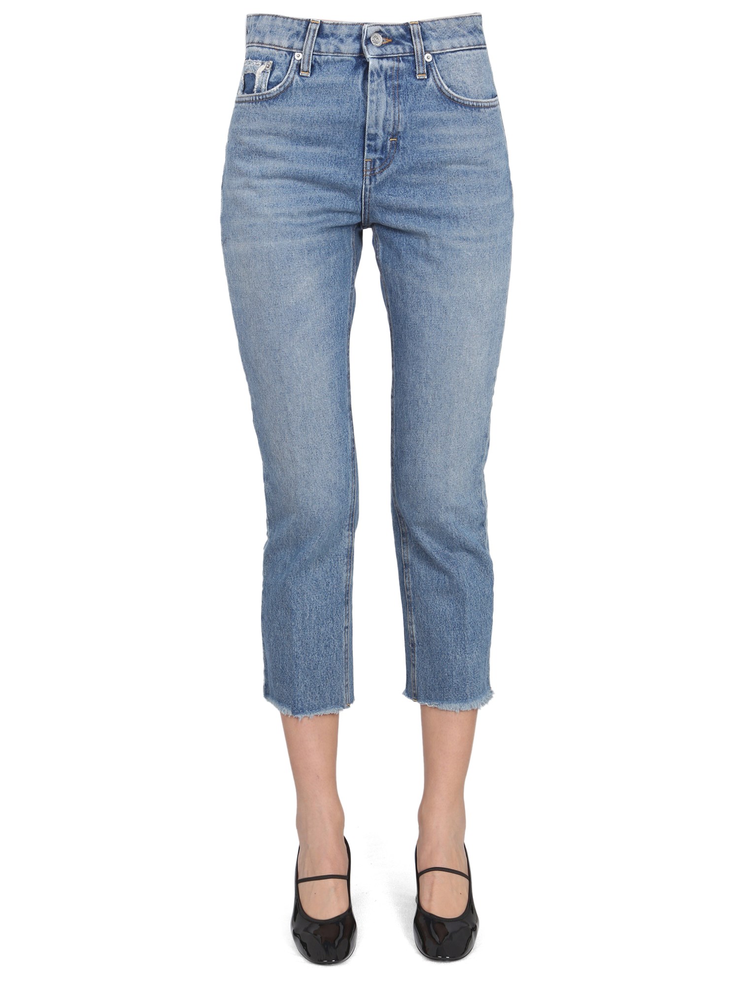 Department Five Cropped Jeans In Blue