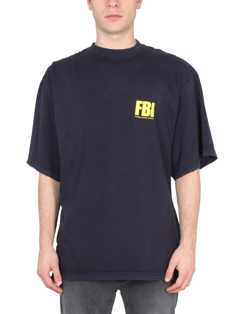 安価 ワタナベ FBI Tシャツ メンズ