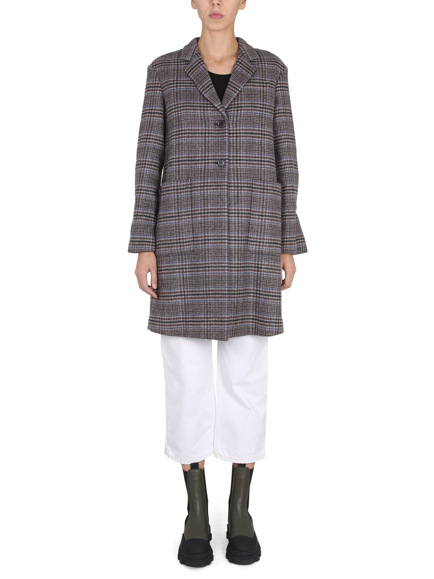 Aspesi Single-breasted Coat In Black
