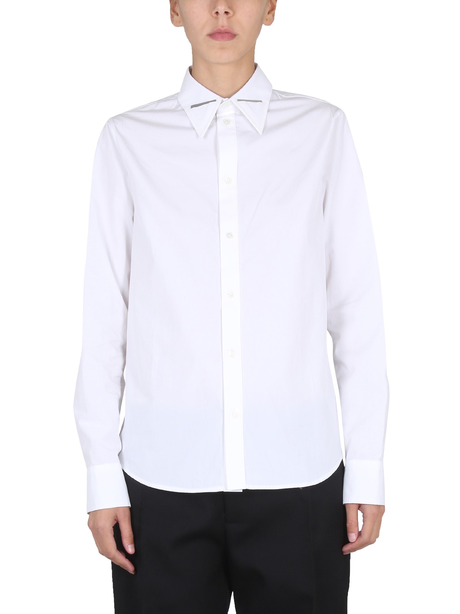 Bottega Veneta Camicia Con Colletto A Punta In White