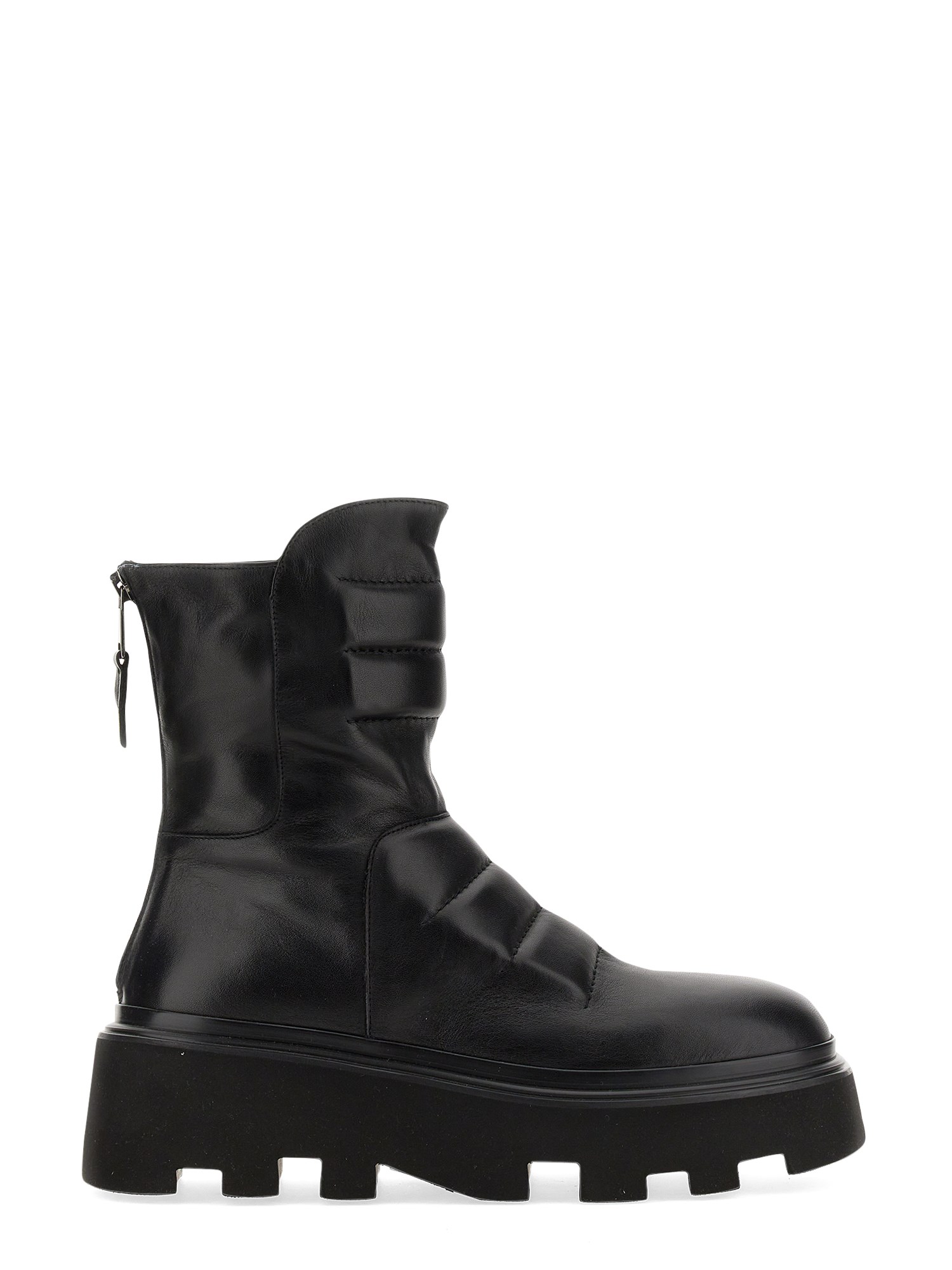 Shop Elena Iachi Leather Boot In Black