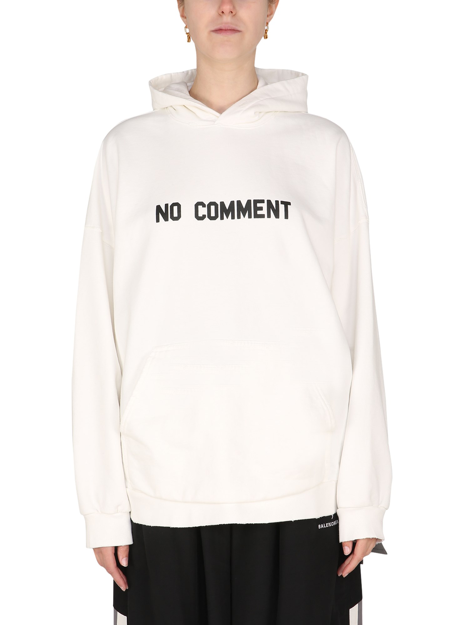balenciaga no comment wide fit hoodie