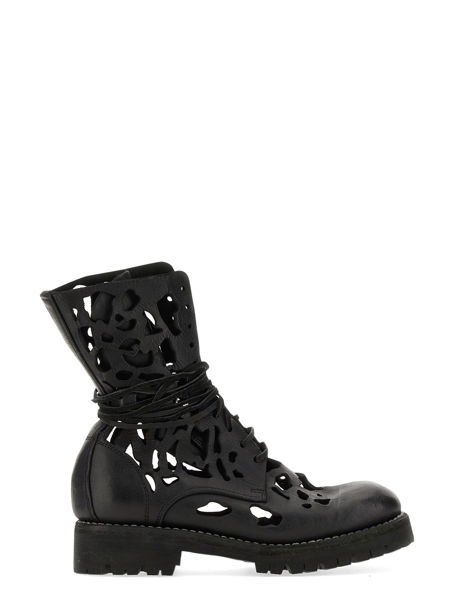 guidi ankle boot with cut out details