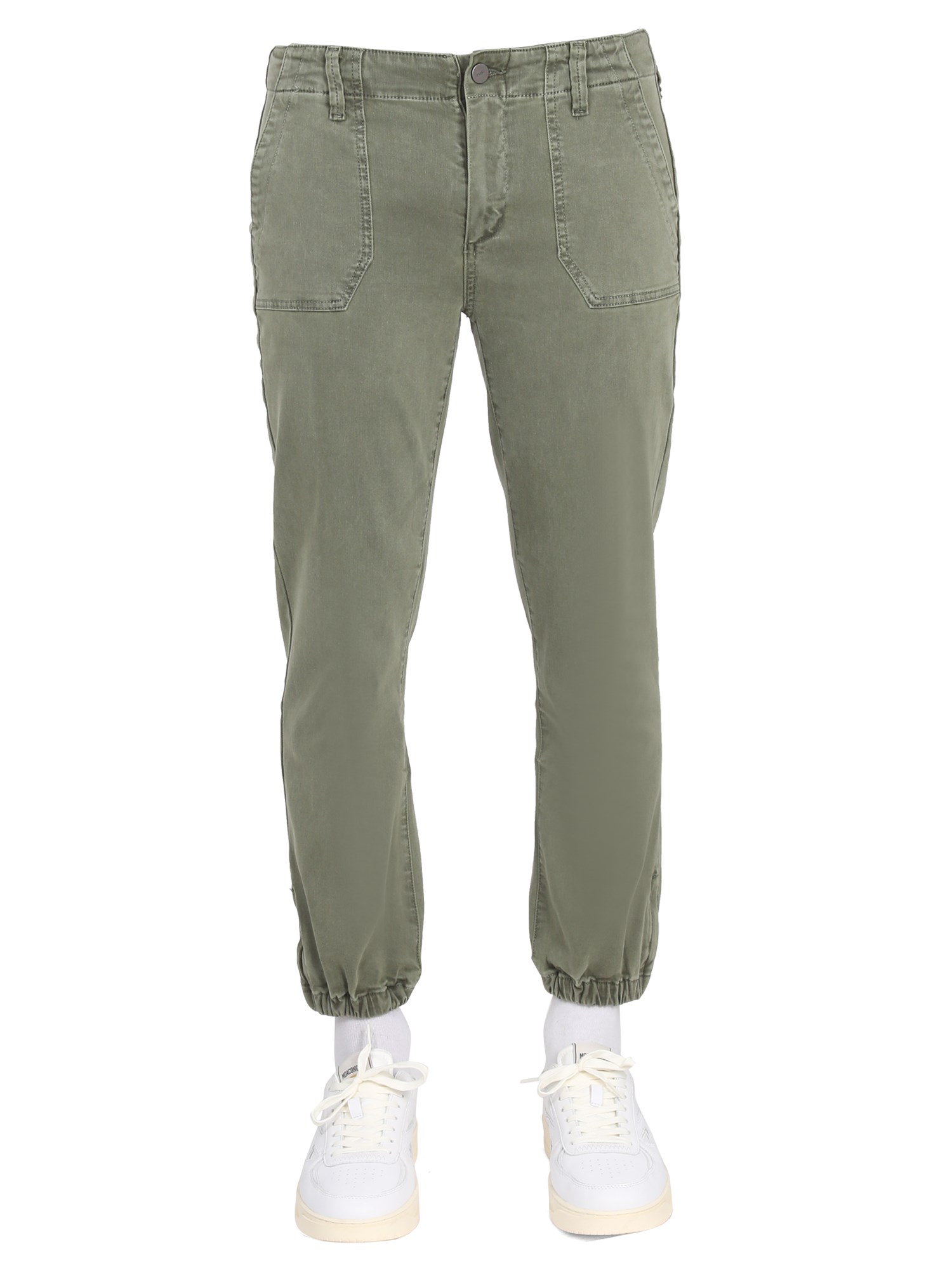 Paige Pants With Logo Patch In Green