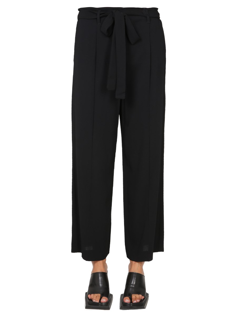 S MAX MARA PANTALONE GLOBO CON CINTURA