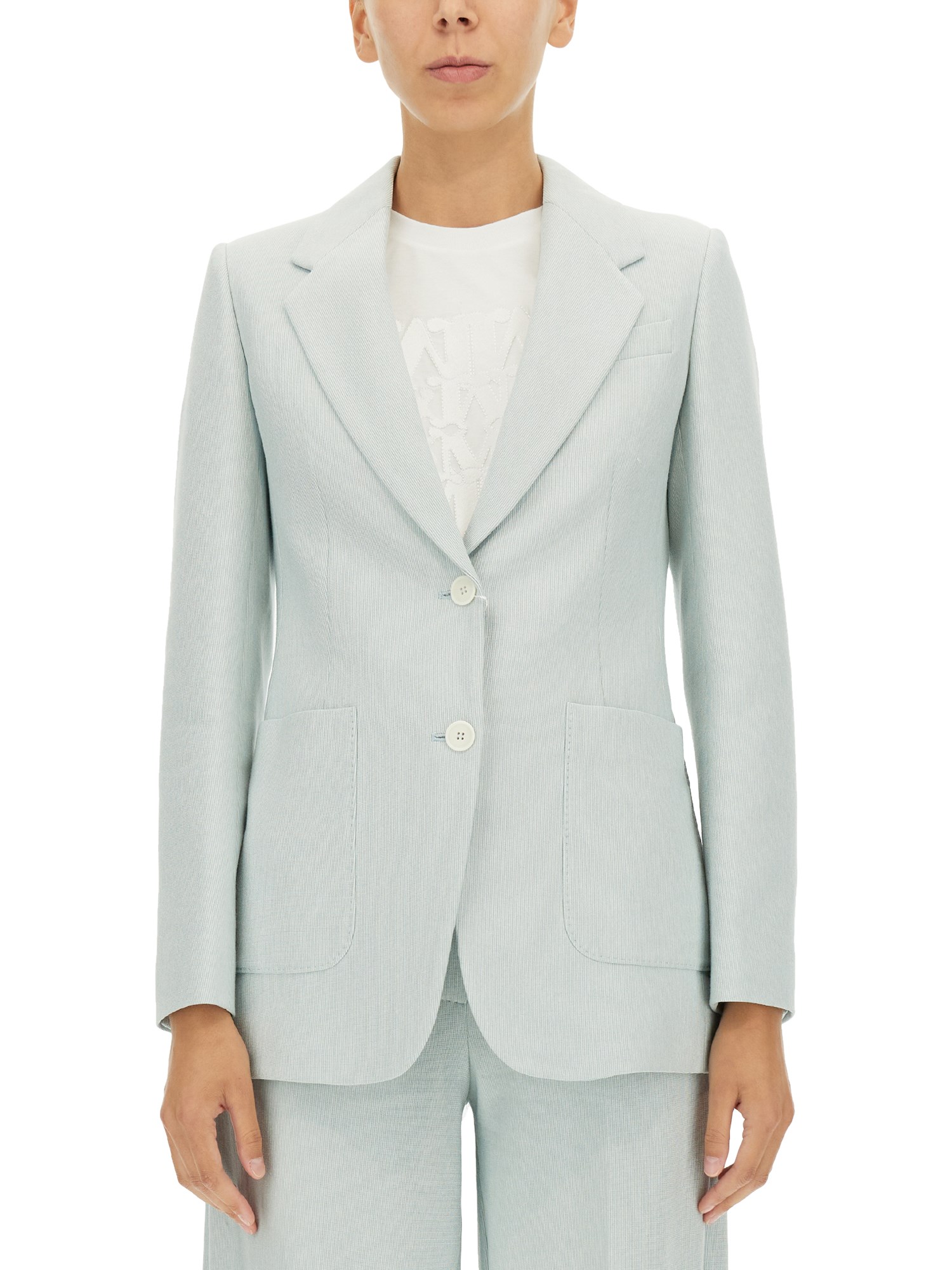 Shop Max Mara "fox" Jacket In Azure